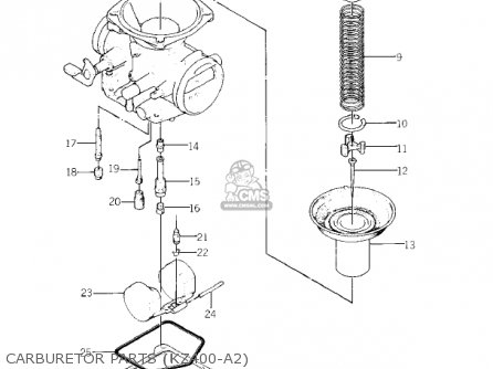 CARBURETOR PARTS (KZ400-A2) - KZ400A2 1978 USA / MPH