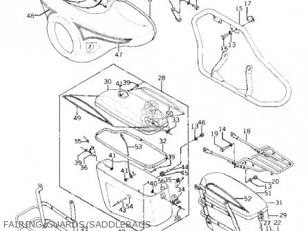FAIRING/GUARDS/SADDLEBAGS - KZ400A2 1978 USA / MPH