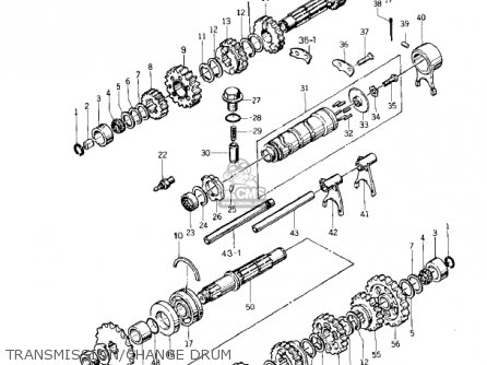 TRANSMISSION/CHANGE DRUM - KZ400A2 1978 USA / MPH