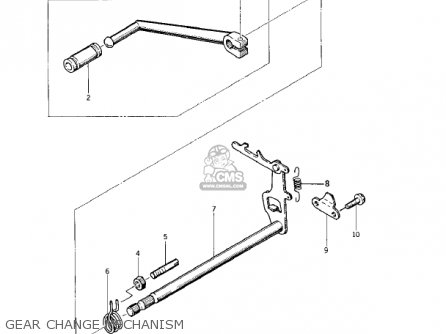 GEAR CHANGE MECHANISM - KZ400A2 1978 USA / MPH