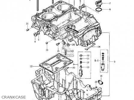 CRANKCASE - KZ400A2 1978 USA / MPH