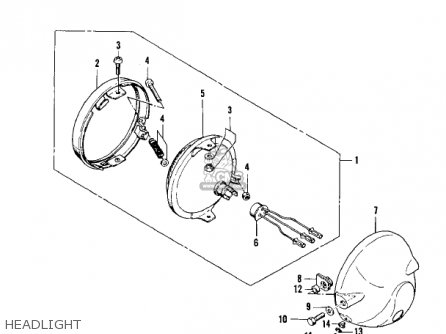 HEADLIGHT - KZ400A2 1978 USA / MPH