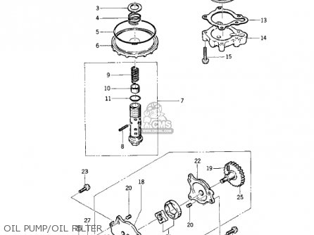 OIL PUMP/OIL FILTER - KZ400A2 1978 USA / MPH