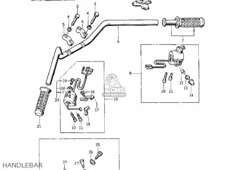 HANDLEBAR - KZ400A2 1978 USA / MPH
