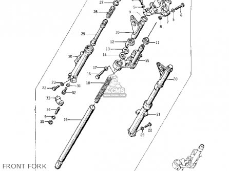 FRONT FORK - KZ400A2 1978 USA / MPH