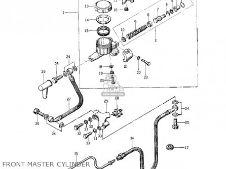 FRONT MASTER CYLINDER - KZ400A2 1978 USA / MPH