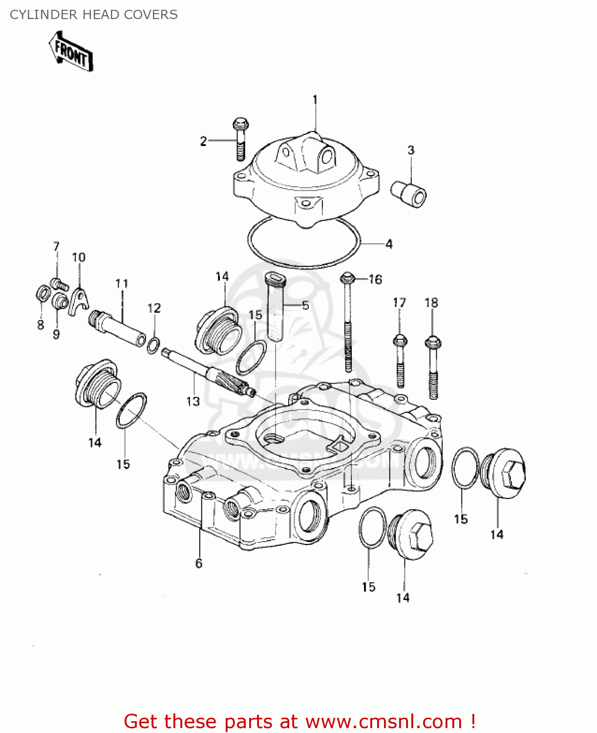 CYLINDER HEAD COVERS KZ400B1 1978 CANADA