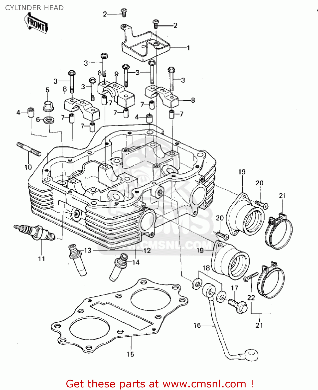 CYLINDER HEAD KZ400B1 1978 CANADA