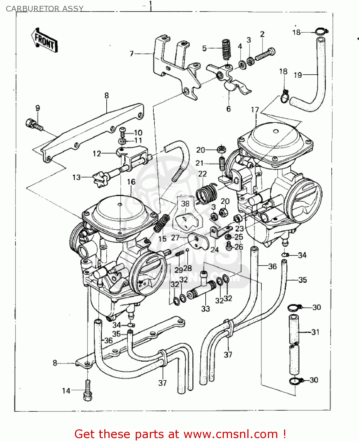 CARBURETOR ASSY KZ400B1 1978 CANADA