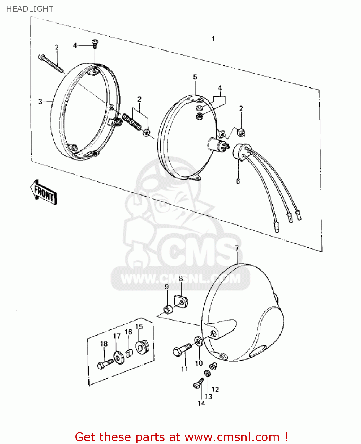 HEADLIGHT KZ400B1 1978 CANADA