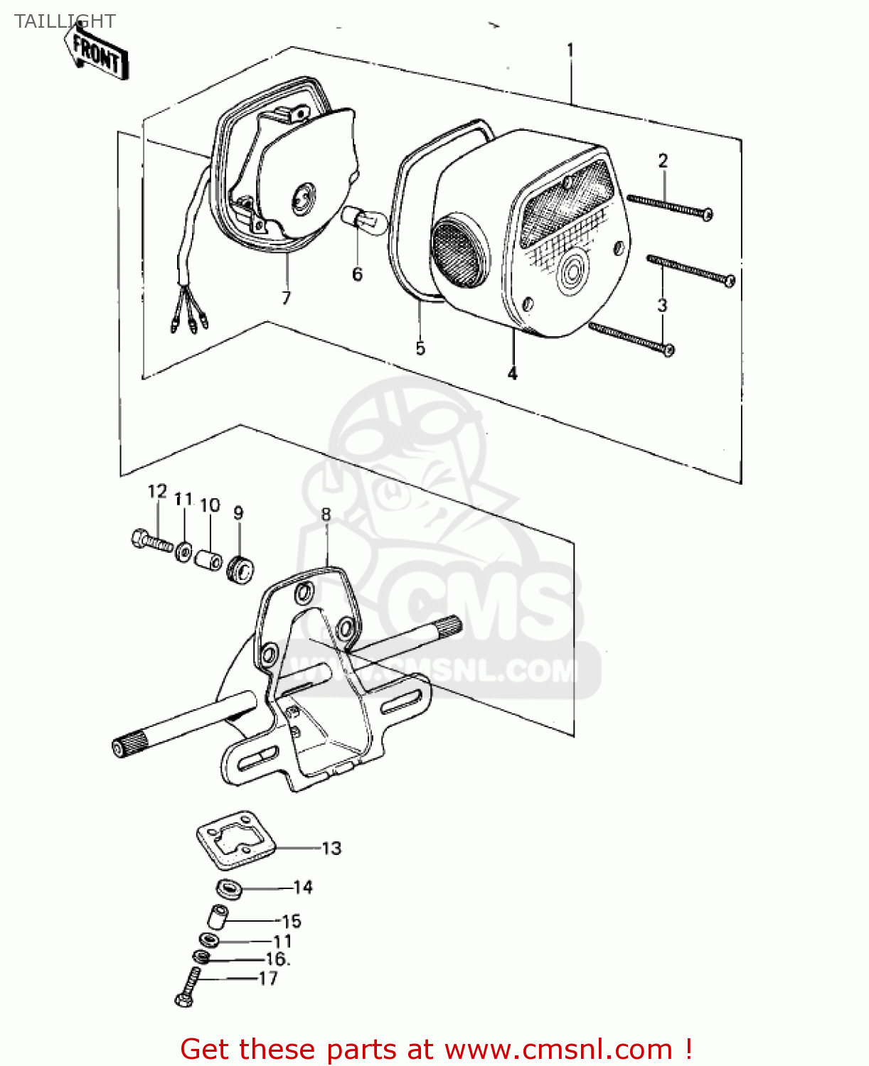 TAILLIGHT KZ400B1 1978 CANADA