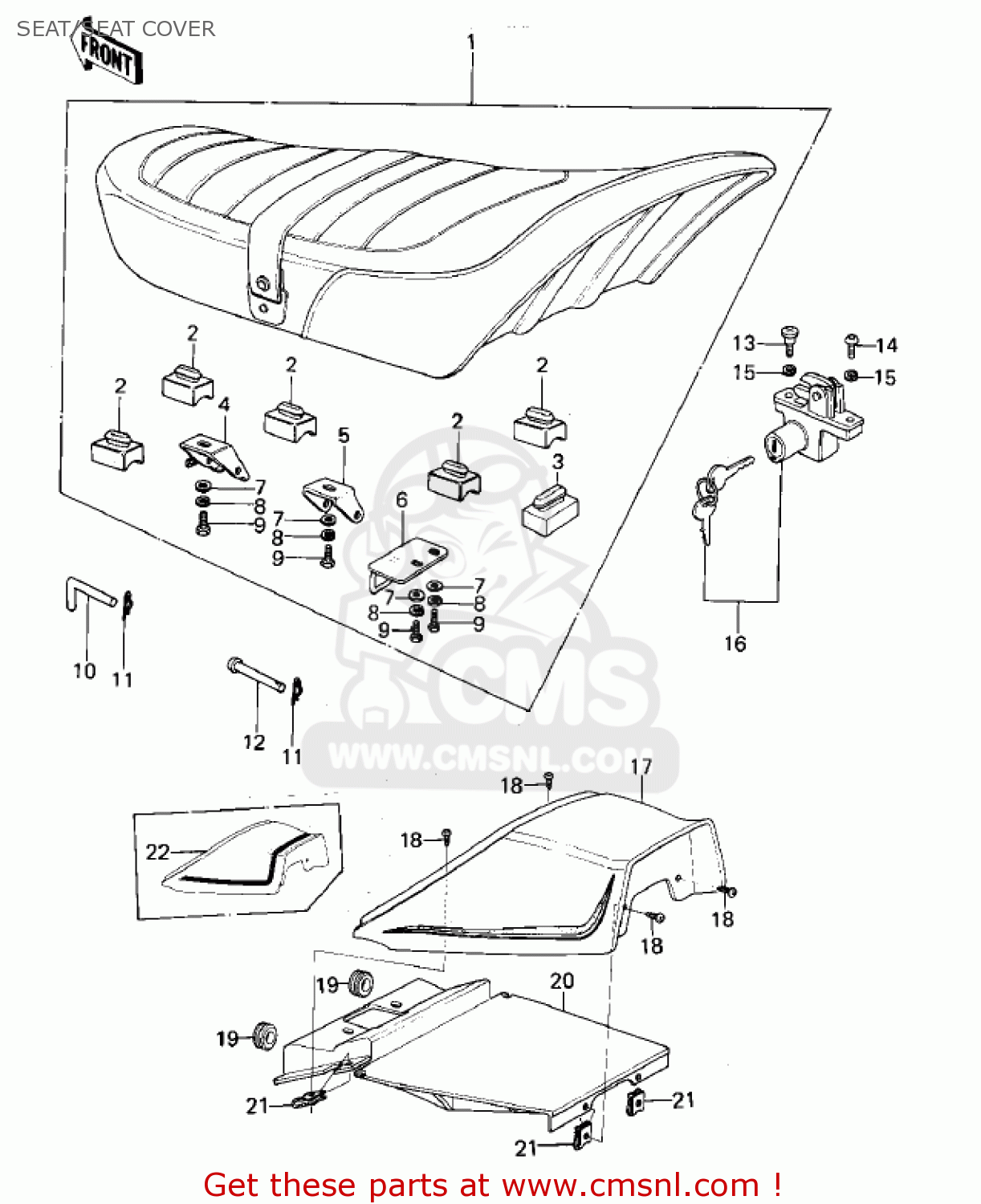 SEAT/SEAT COVER KZ400B1 1978 CANADA