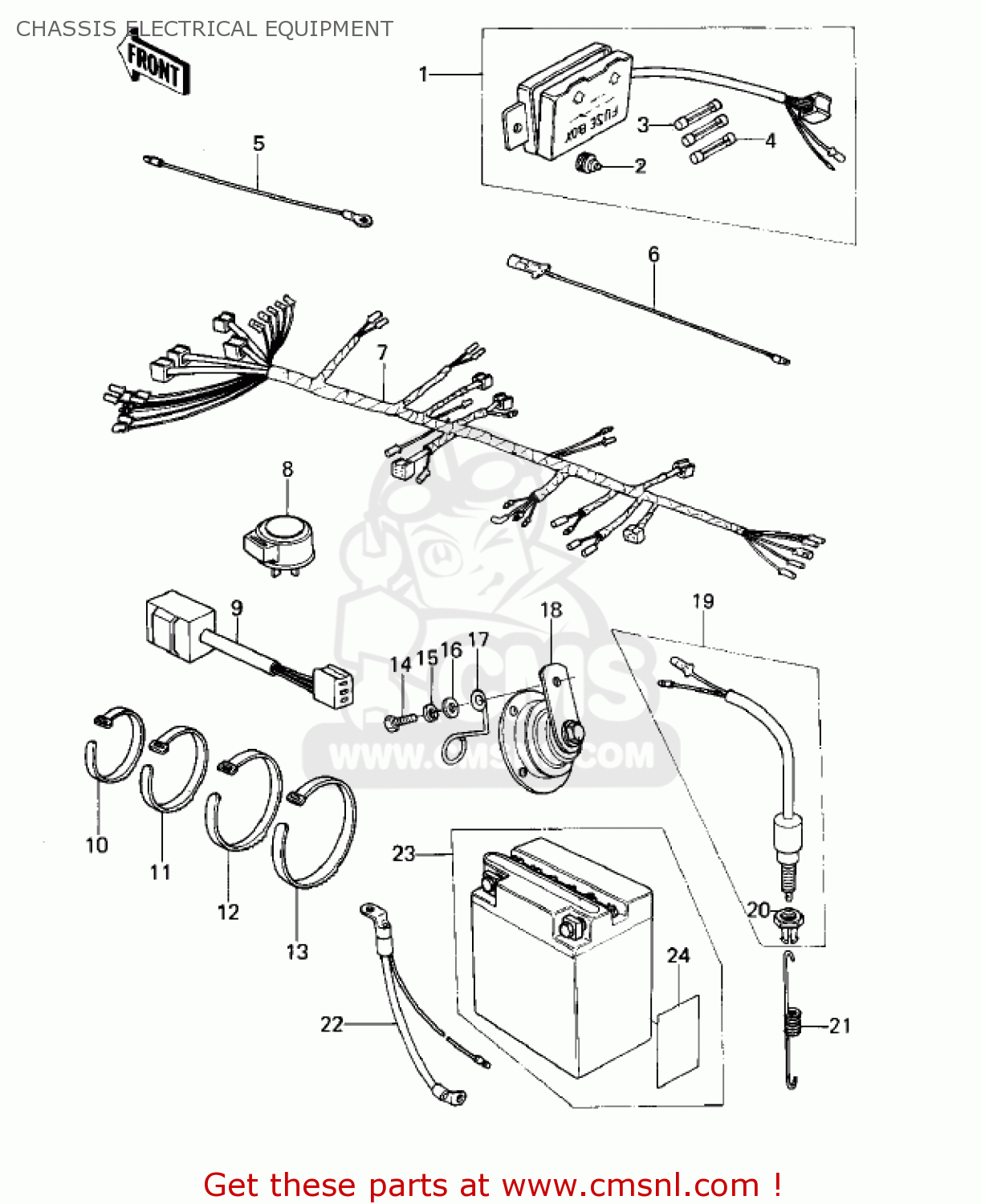 CHASSIS ELECTRICAL EQUIPMENT KZ400B1 1978 CANADA