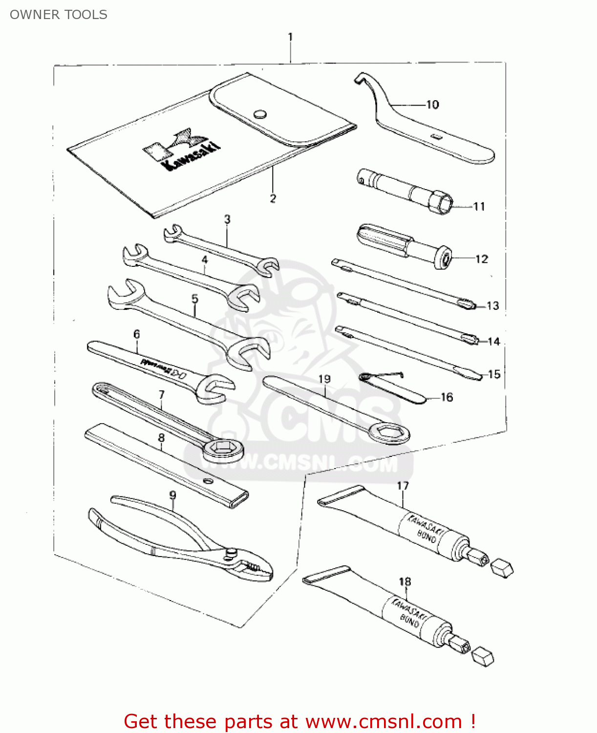 OWNER TOOLS KZ400B1 1978 CANADA