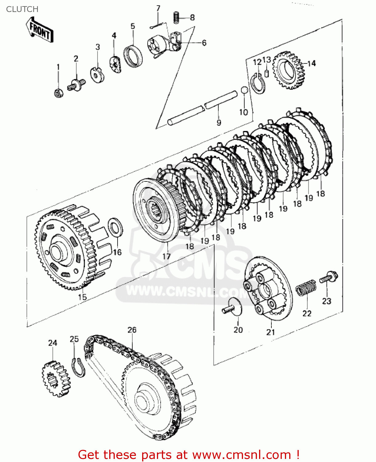 CLUTCH KZ400B1 1978 CANADA