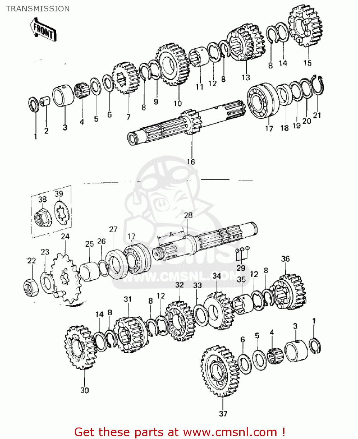 TRANSMISSION KZ400B1 1978 CANADA