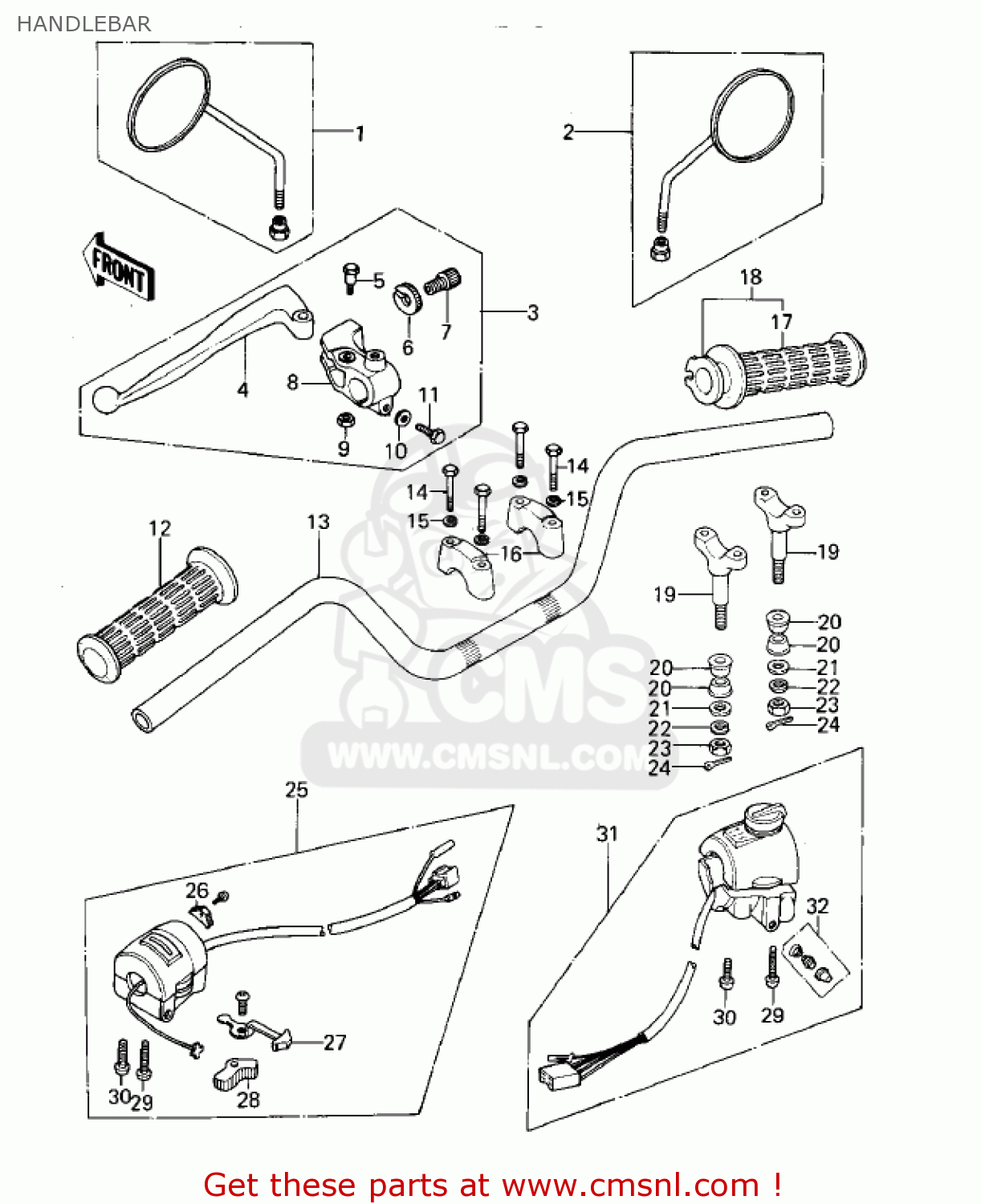 HANDLEBAR KZ400B1 1978 CANADA