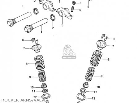ROCKER ARMS/VALVES - KZ400B1 1978 CANADA