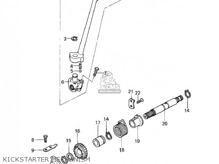 KICKSTARTER MECHANISM - KZ400B1 1978 CANADA