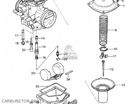 CARBURETOR PARTS - KZ400B1 1978 CANADA