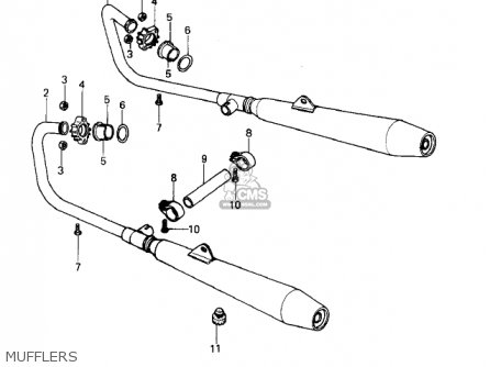 MUFFLERS - KZ400B1 1978 CANADA