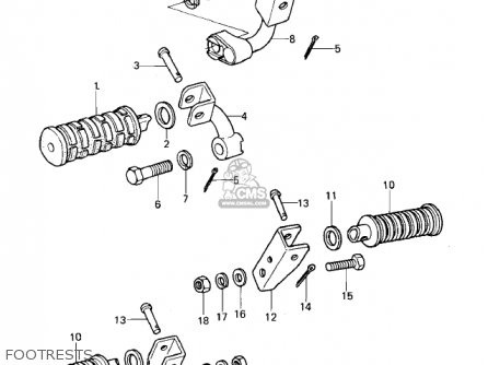 FOOTRESTS - KZ400B1 1978 CANADA