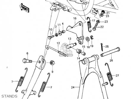 STANDS - KZ400B1 1978 CANADA
