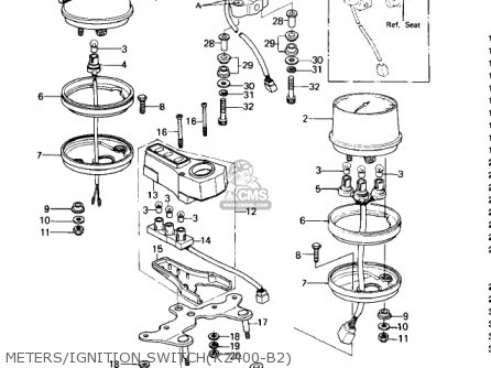 METERS/IGNITION SWITCH(KZ400-B2) - KZ400B1 1978 CANADA