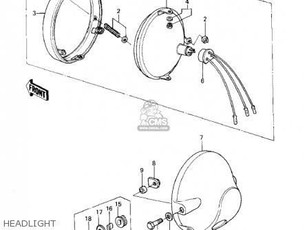 HEADLIGHT - KZ400B1 1978 CANADA