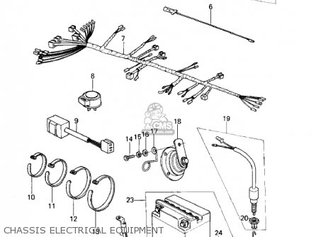 CHASSIS ELECTRICAL EQUIPMENT - KZ400B1 1978 CANADA
