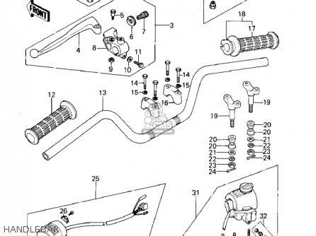 HANDLEBAR - KZ400B1 1978 CANADA