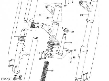 FRONT FORK - KZ400B1 1978 CANADA