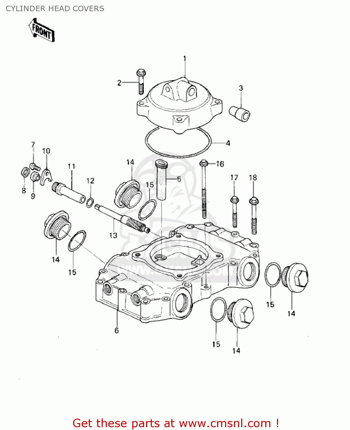 CYLINDER HEAD COVERS KZ400B2 1979 CANADA