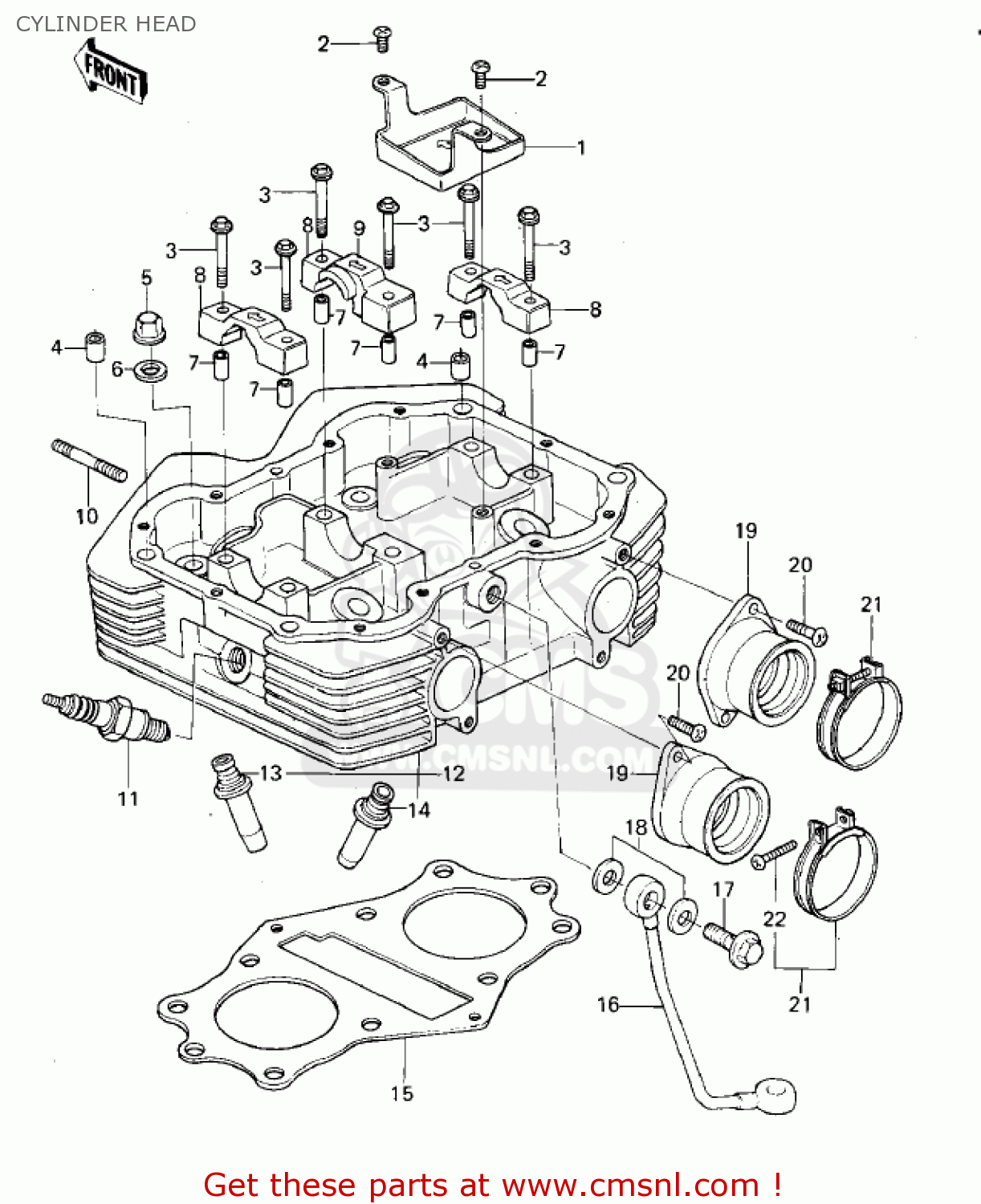 CYLINDER HEAD KZ400B2 1979 CANADA