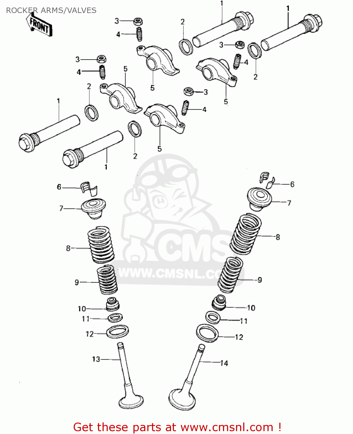 ROCKER ARMS/VALVES KZ400B2 1979 CANADA