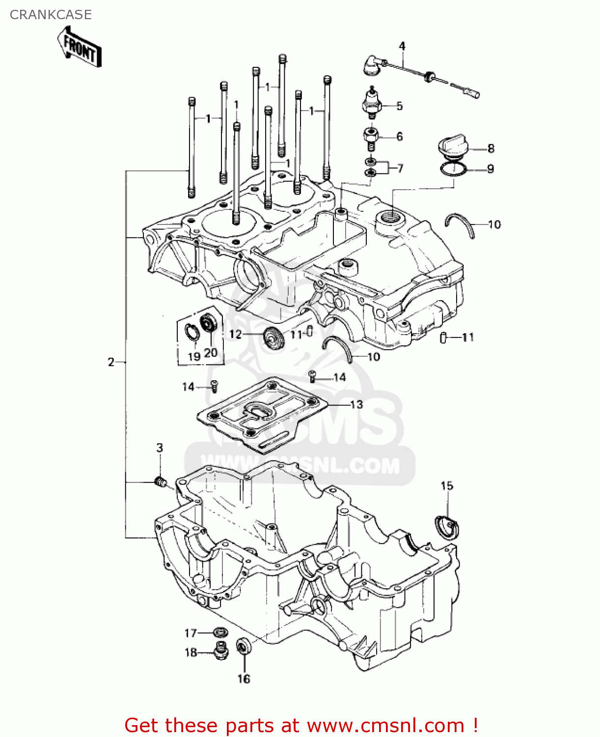 CRANKCASE KZ400B2 1979 CANADA