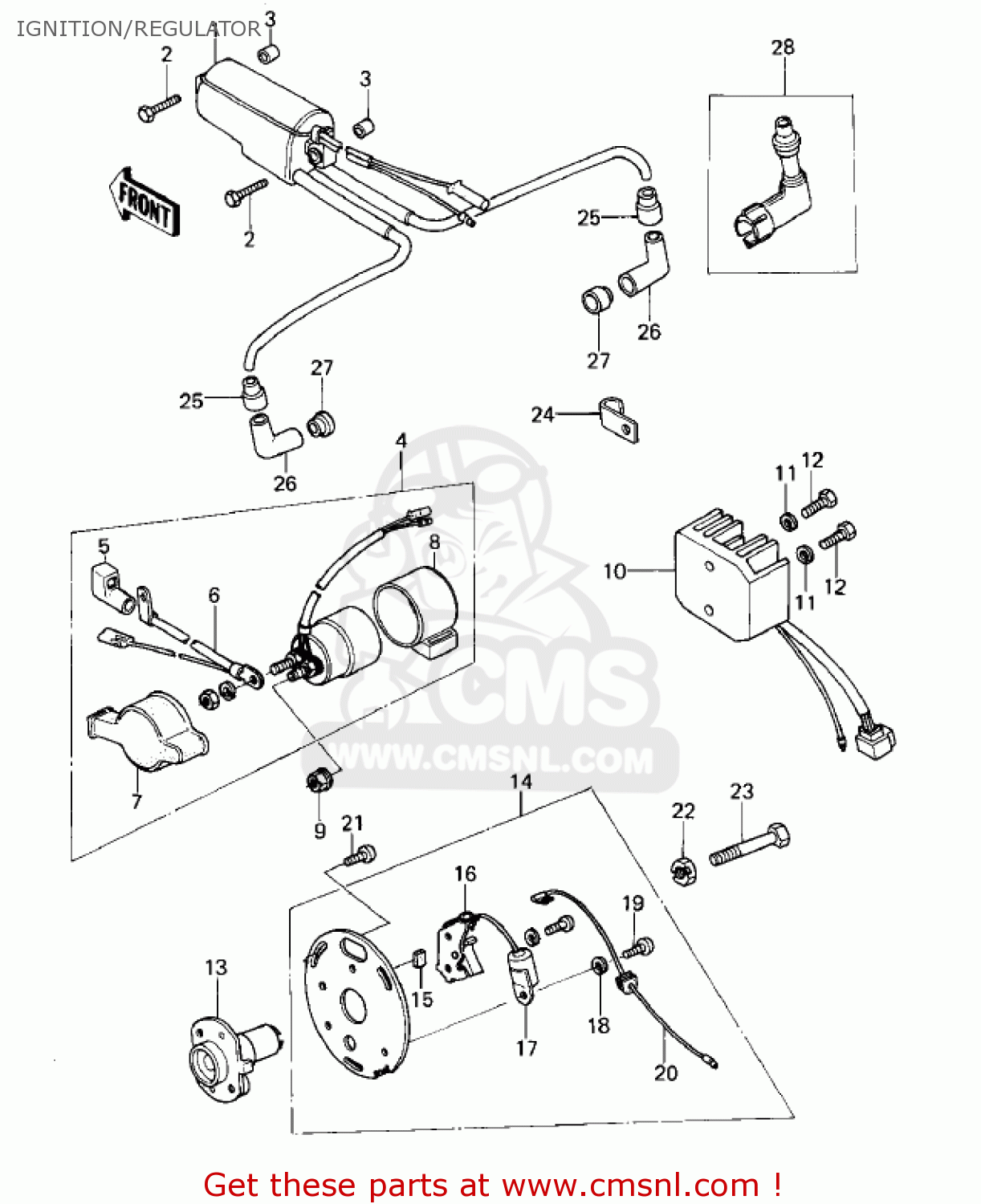 IGNITION/REGULATOR KZ400B2 1979 CANADA