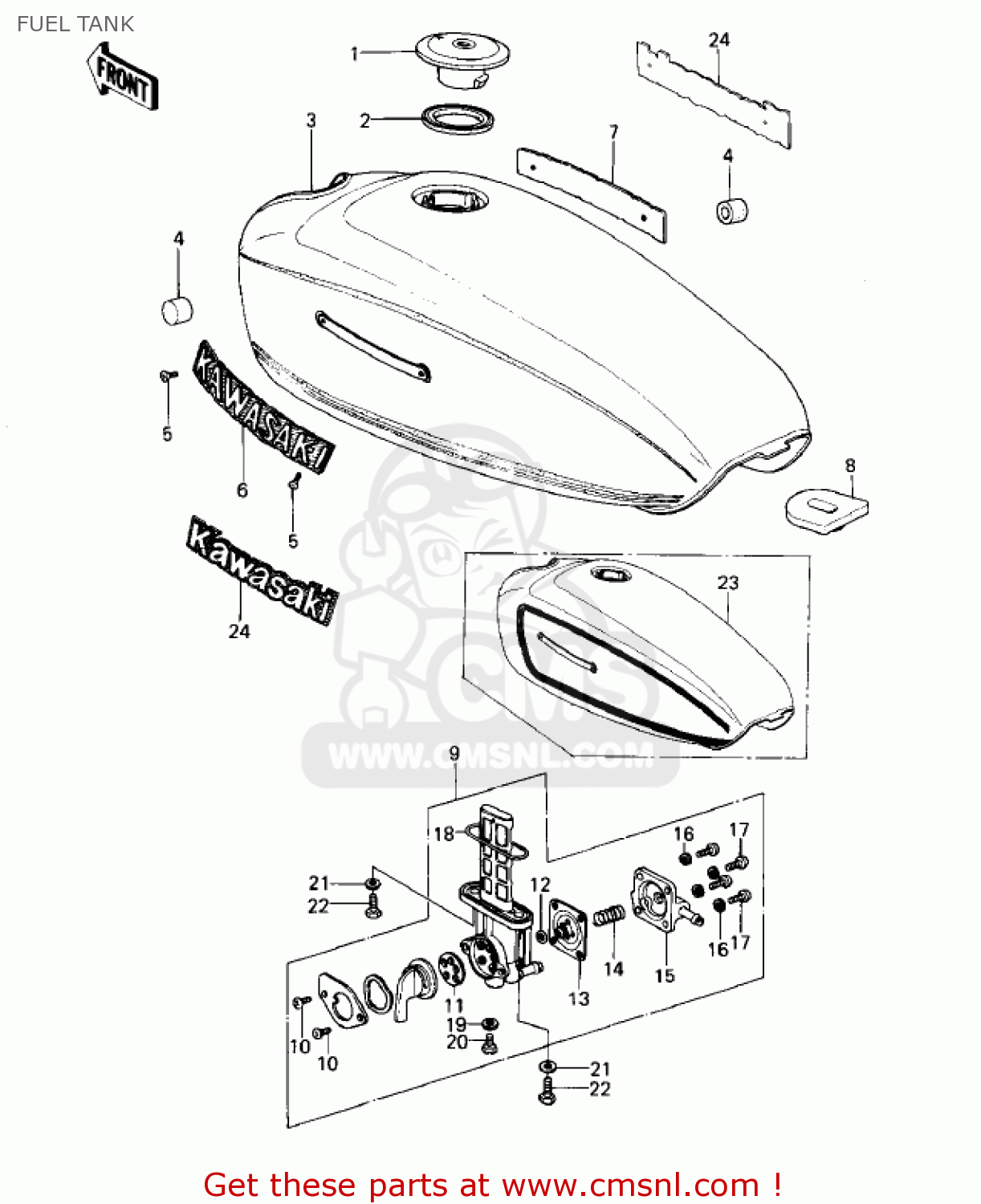 FUEL TANK KZ400B2 1979 CANADA