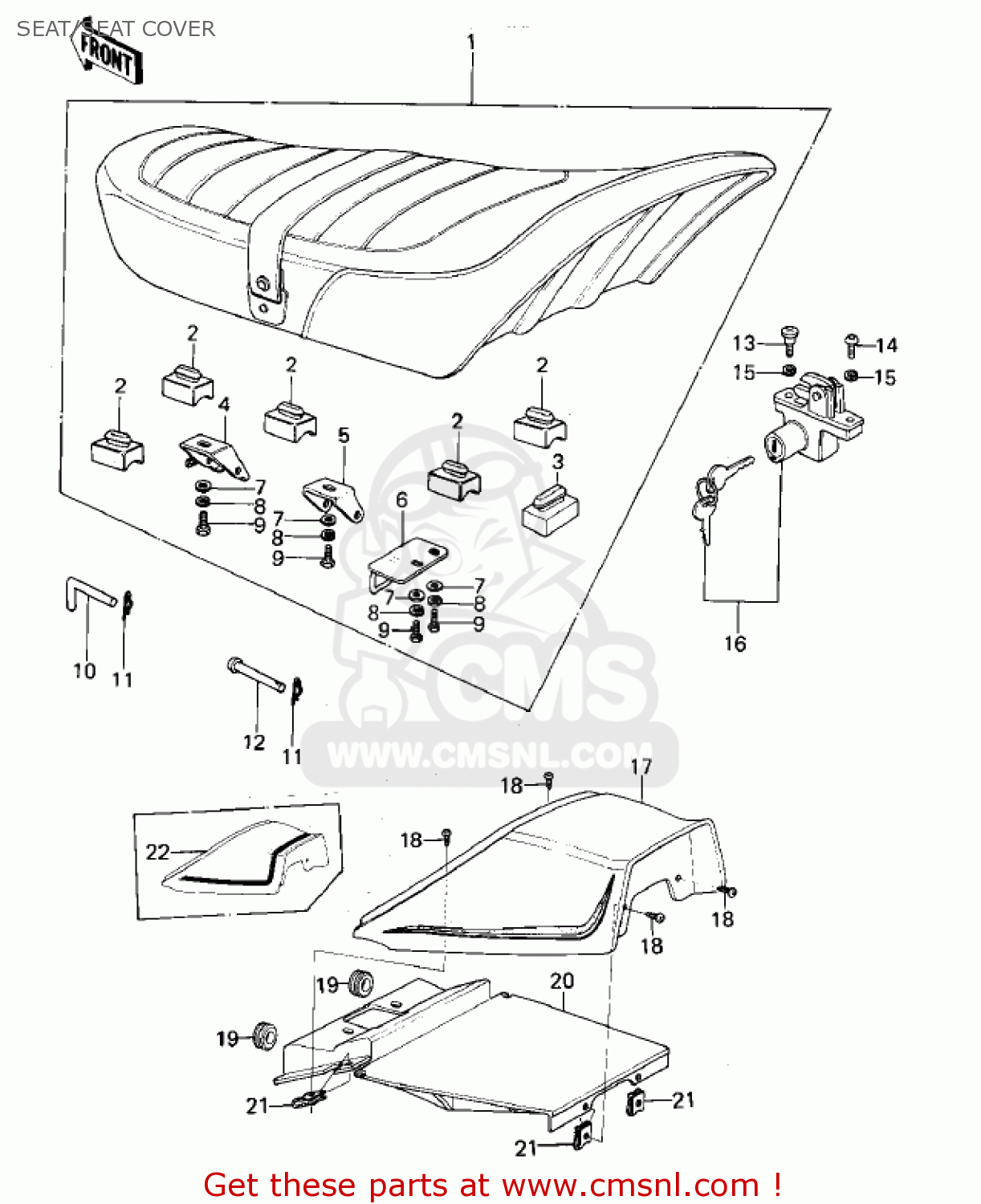 SEAT/SEAT COVER KZ400B2 1979 CANADA