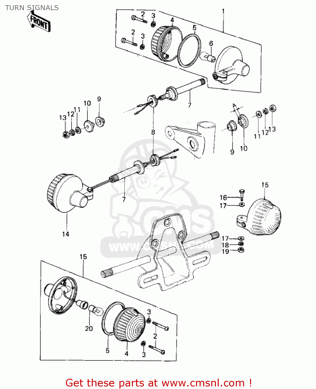 TURN SIGNALS KZ400B2 1979 CANADA