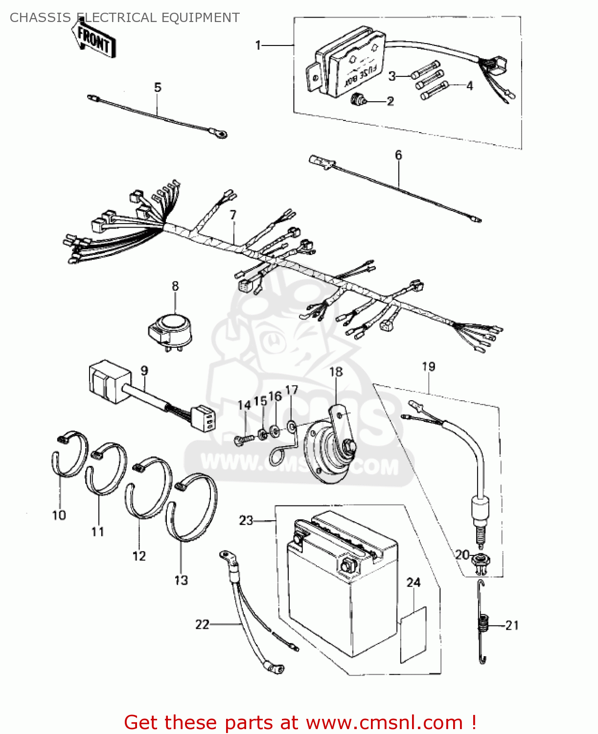 CHASSIS ELECTRICAL EQUIPMENT KZ400B2 1979 CANADA
