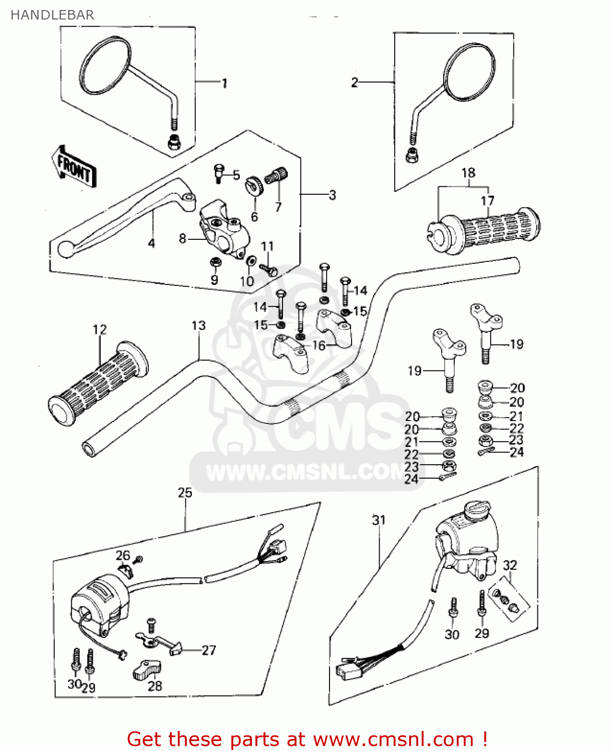HANDLEBAR KZ400B2 1979 CANADA