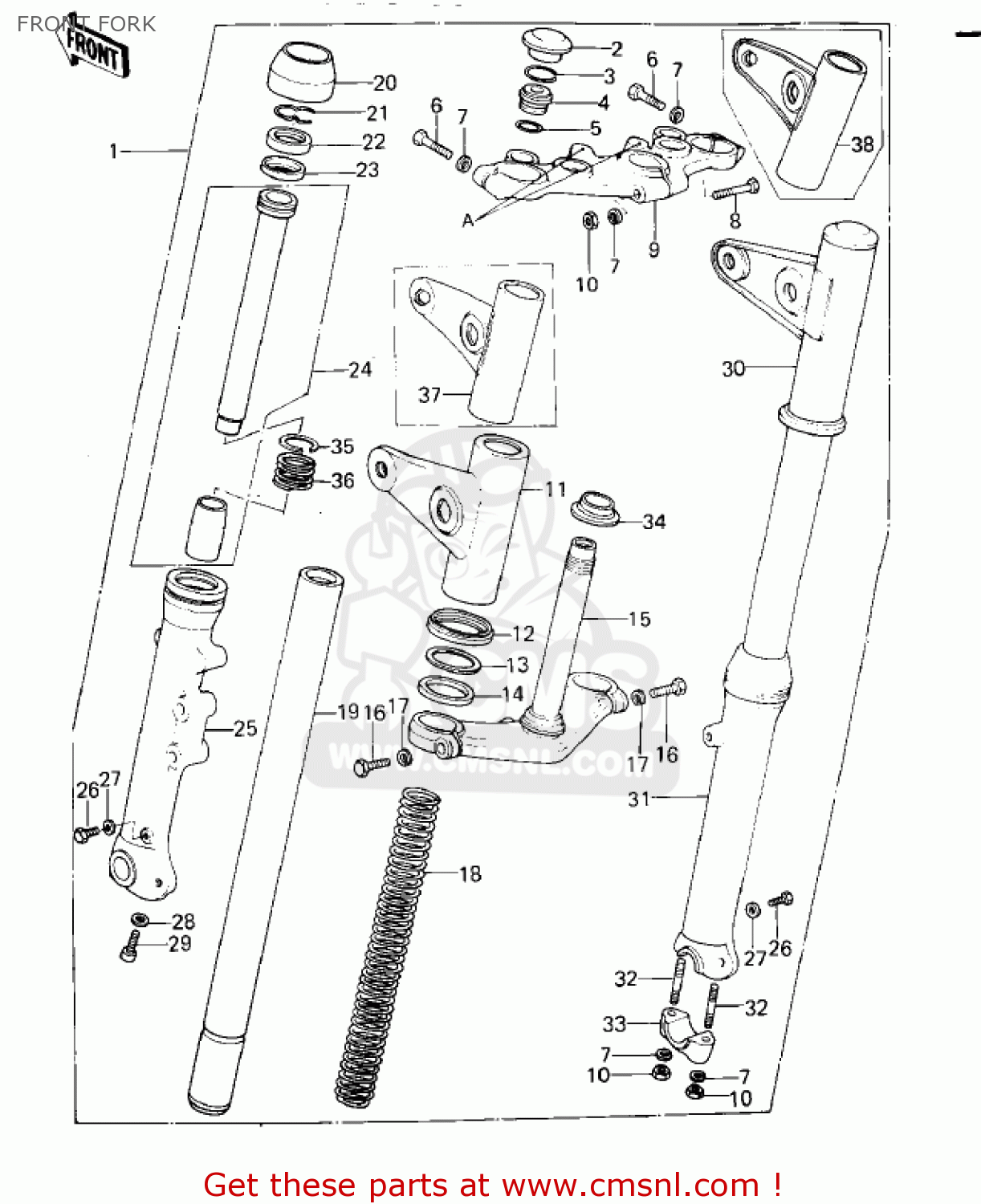 FRONT FORK KZ400B2 1979 CANADA