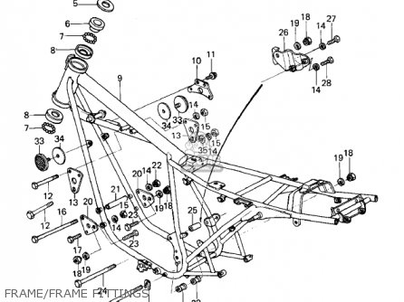 FRAME/FRAME FITTINGS - KZ400B2 1979 CANADA