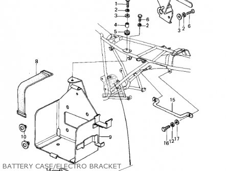 BATTERY CASE/ELECTRO BRACKET - KZ400B2 1979 CANADA