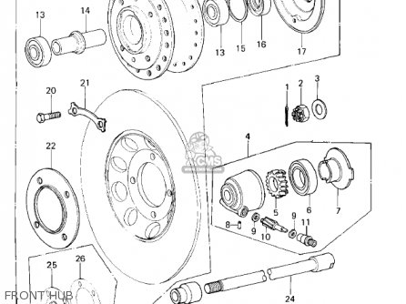 FRONT HUB - KZ400B2 1979 CANADA