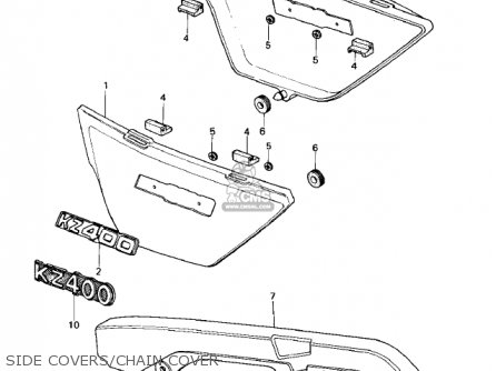 SIDE COVERS/CHAIN COVER - KZ400B2 1979 CANADA
