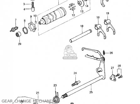 GEAR CHANGE MECHANISM - KZ400B2 1979 CANADA