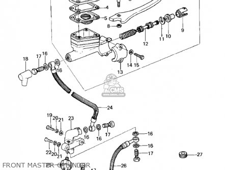 FRONT MASTER CYLINDER - KZ400B2 1979 CANADA