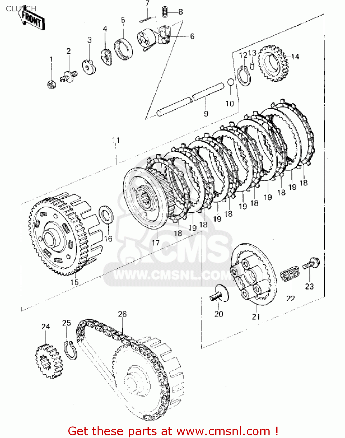 CLUTCH KZ400C1 1978 UNITED KINGDOM